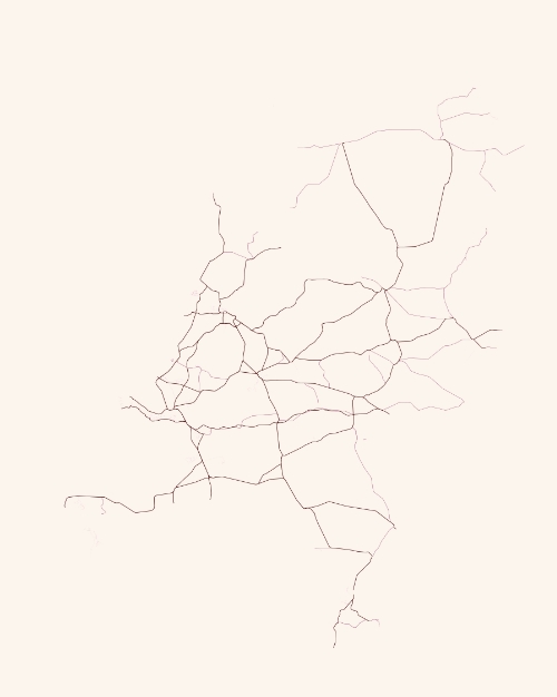 Rail routing coverage — Netherlands