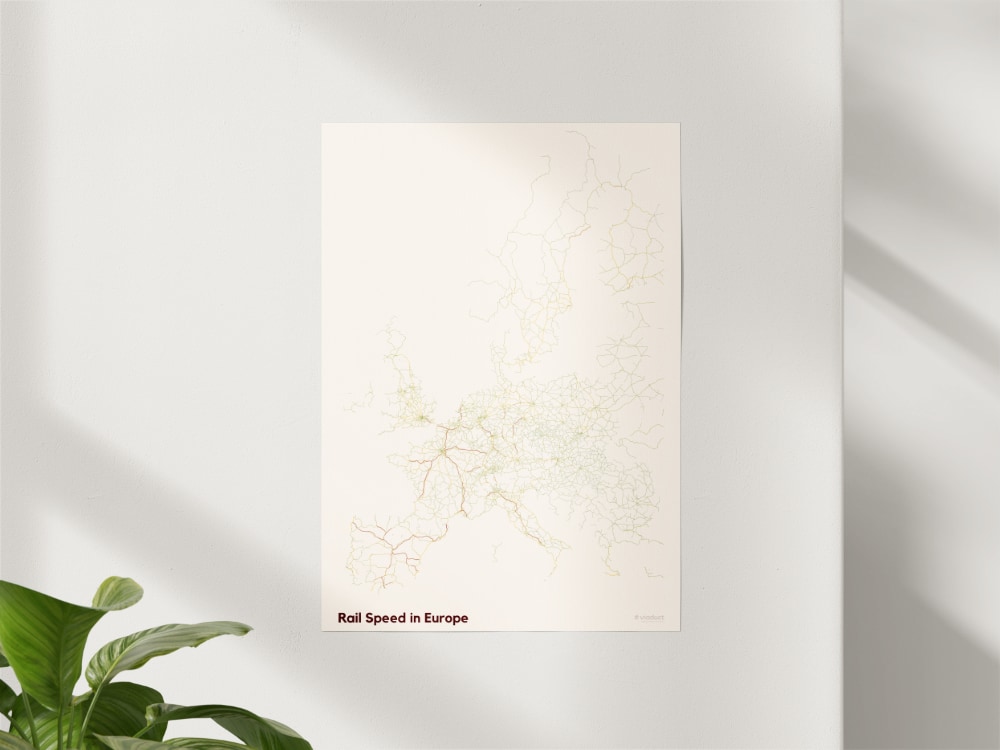 viaduct Studio rail map and visualization poster