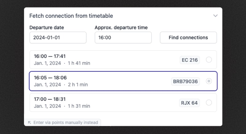 Timetable-based routing